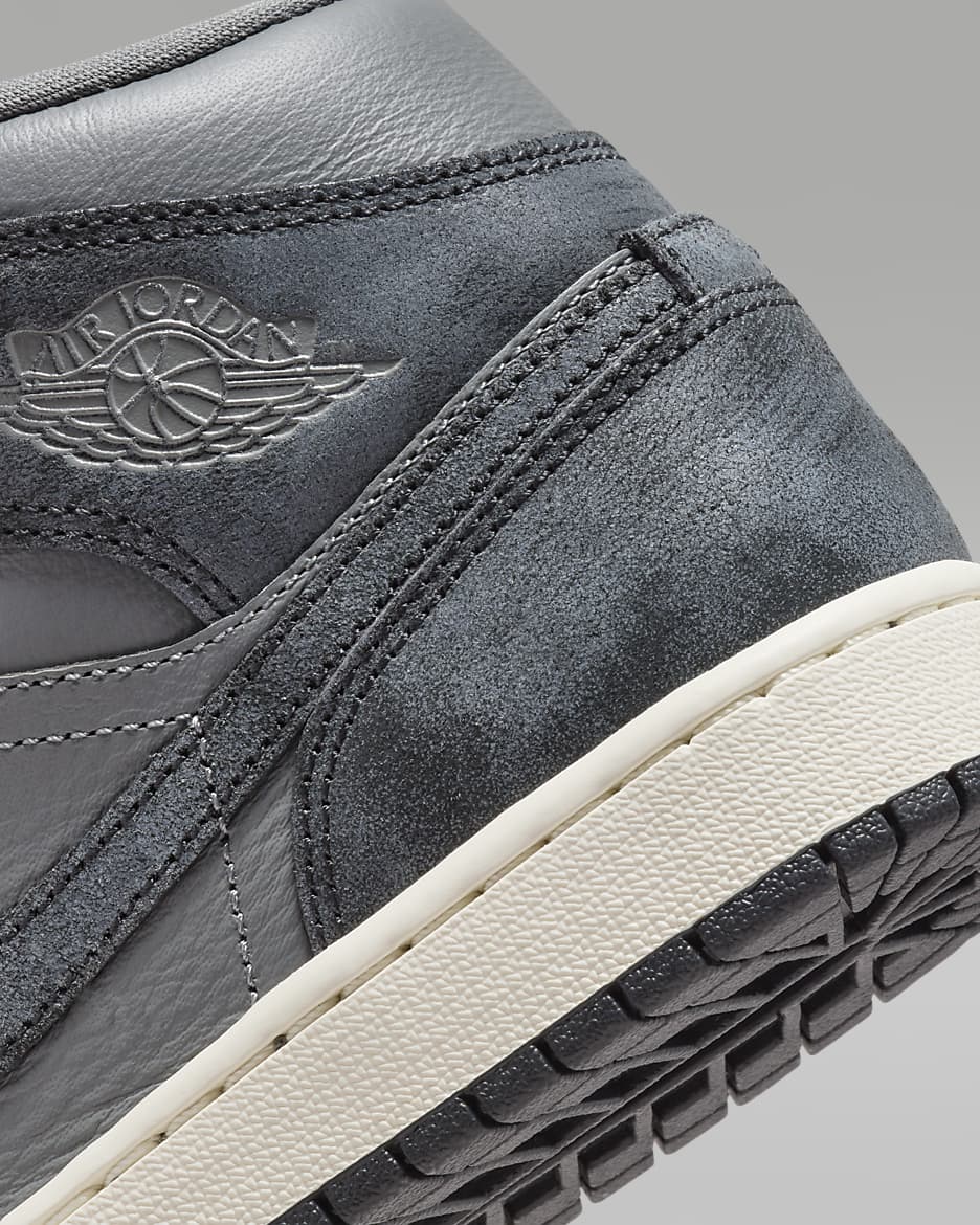 Grey leather jordans on sale